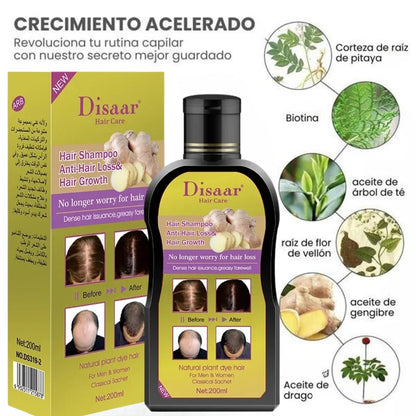 Disaar® Shampoo: Crecimiento Acelerado y Fortalecimiento Natural para un Cabello Radiante