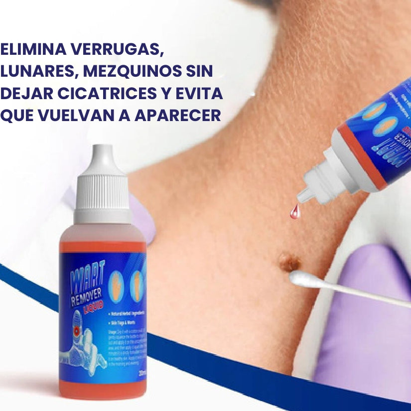 2X1 WART REMOVER LIQUID™ - SERUM REMOVEDOR DE VERRUGAS, LUNARES, MEZQUINOS, MARCAS EN LA PIEL