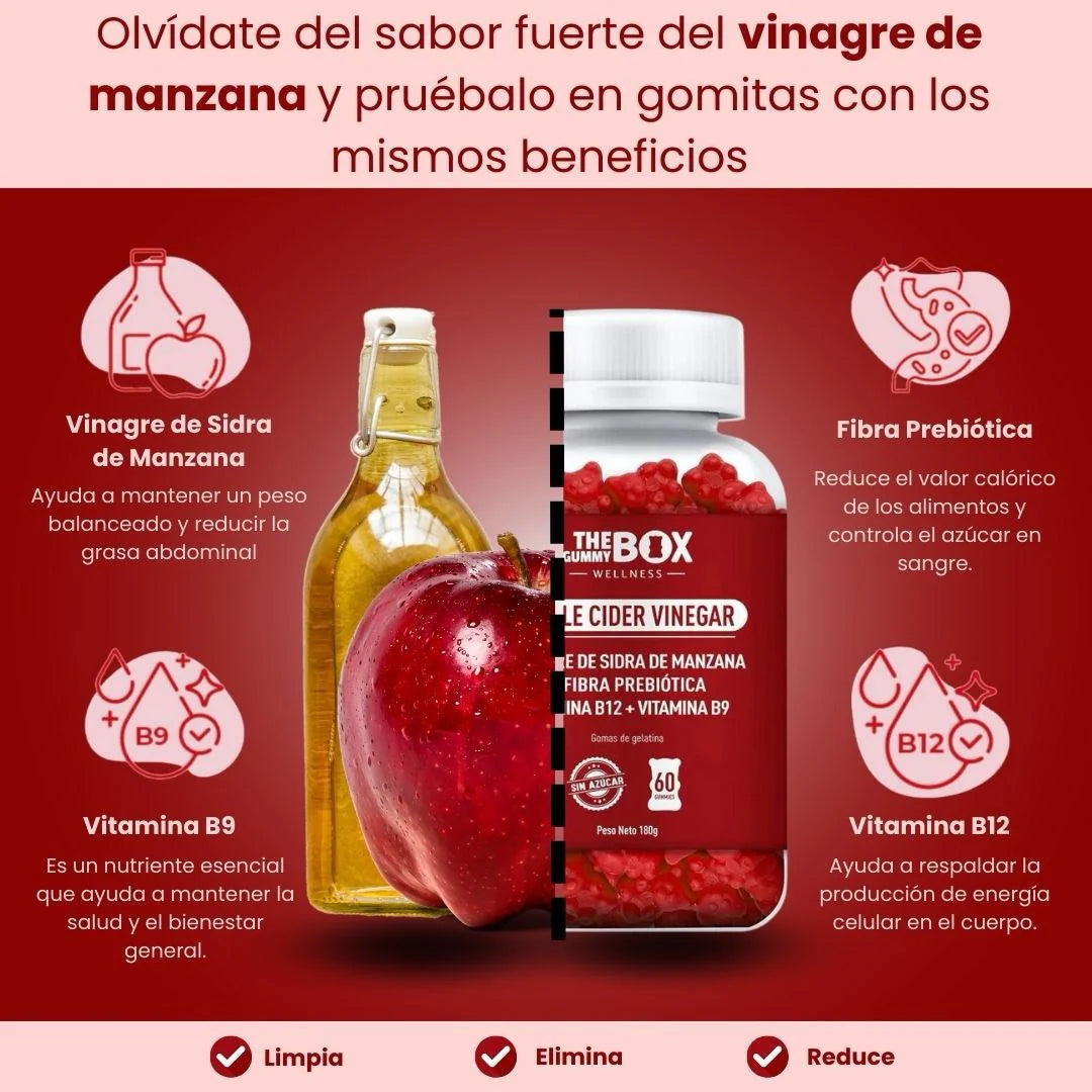 The Gummy Box Wellness: GOMITAS DE VINAGRE DE MANZANA