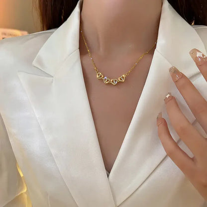 ¡COLECCIÓN LIMITADA! COLLAR MAGNETICO TREBOL DE CORAZONES